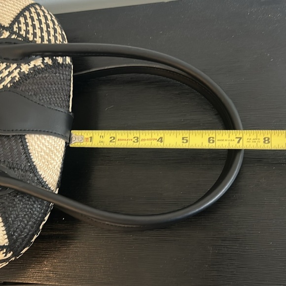 Asiallery Toronto Black & Tan Buntal Woven Handbag Artisan-Made, Patchwork - Picture 12 of 16